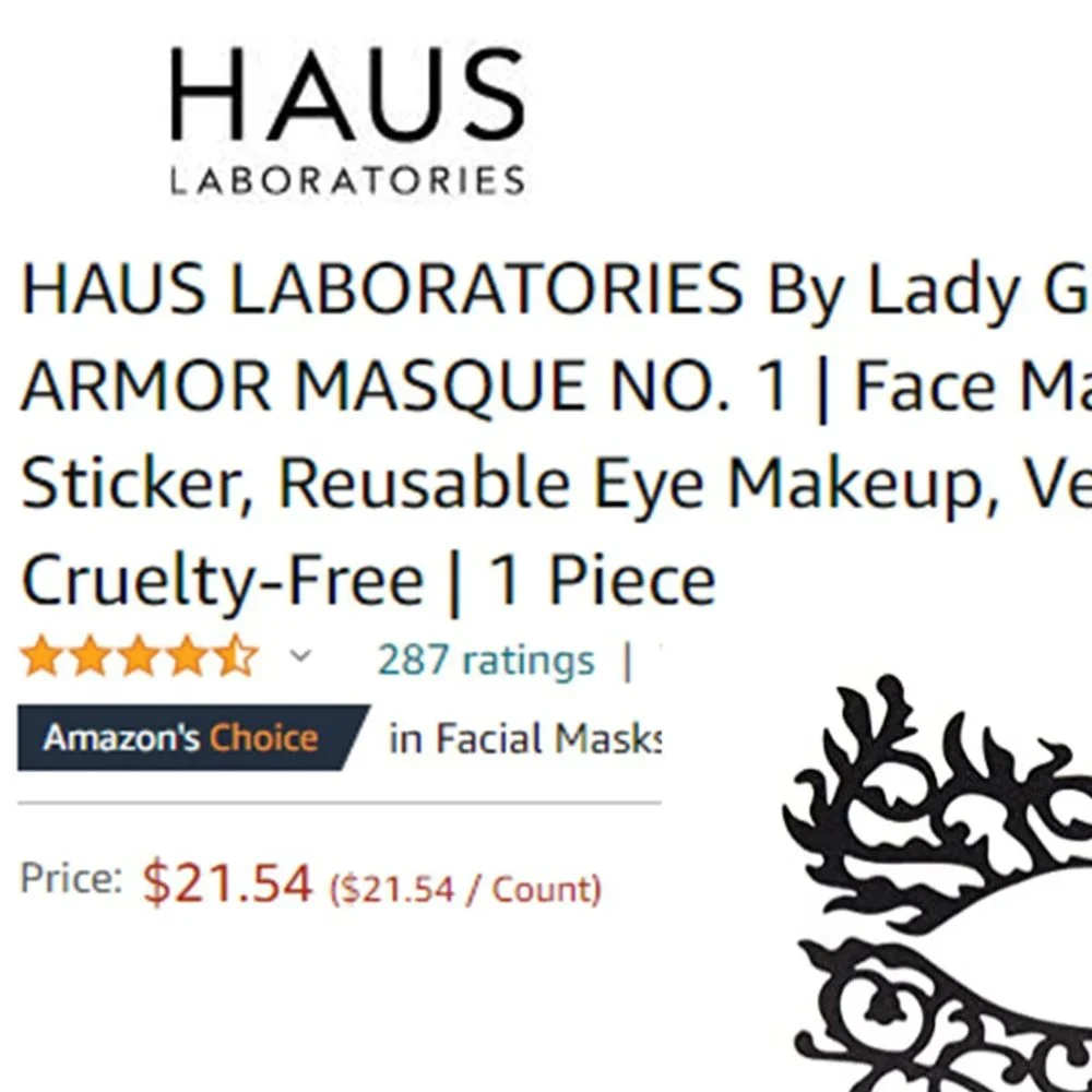 HAUS LABORATORIES By Lady Gaga: ARMOR MASQUE NO. 1 | Face Mask Sticker … NEW!
